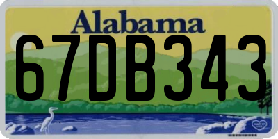 AL license plate 67DB343