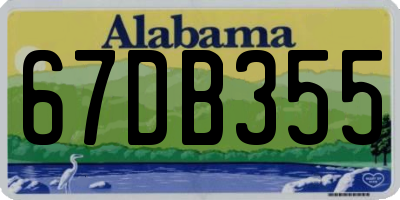 AL license plate 67DB355