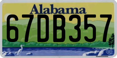 AL license plate 67DB357