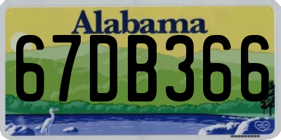 AL license plate 67DB366