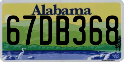 AL license plate 67DB368