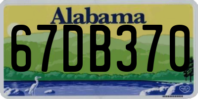 AL license plate 67DB370