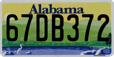 AL license plate 67DB372