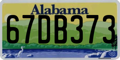 AL license plate 67DB373