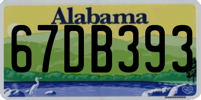 AL license plate 67DB393