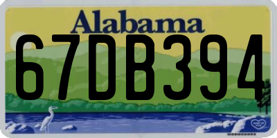 AL license plate 67DB394