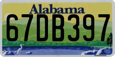 AL license plate 67DB397