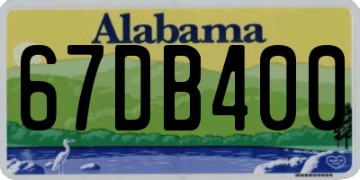 AL license plate 67DB400