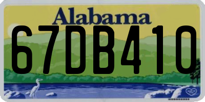 AL license plate 67DB410