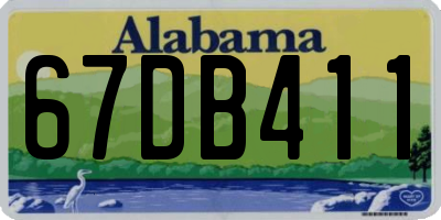 AL license plate 67DB411