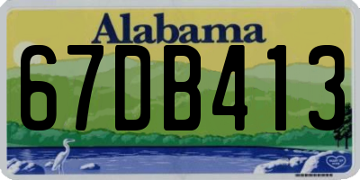 AL license plate 67DB413