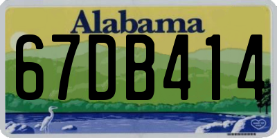 AL license plate 67DB414