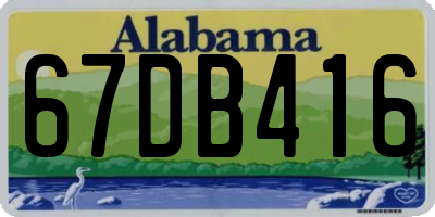 AL license plate 67DB416