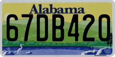 AL license plate 67DB420
