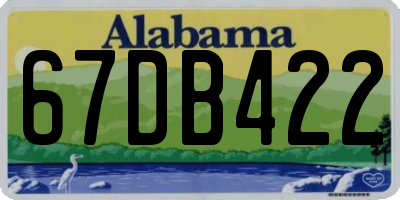 AL license plate 67DB422