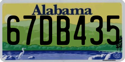 AL license plate 67DB435