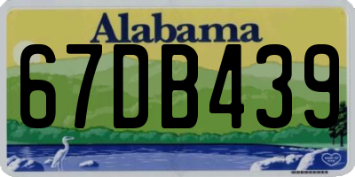 AL license plate 67DB439