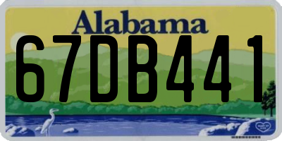 AL license plate 67DB441