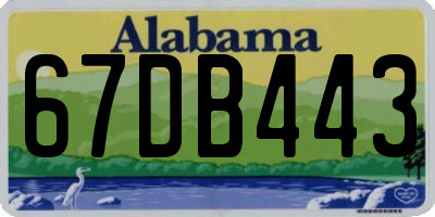 AL license plate 67DB443