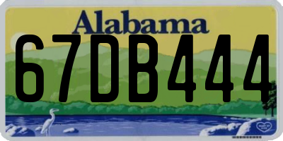 AL license plate 67DB444