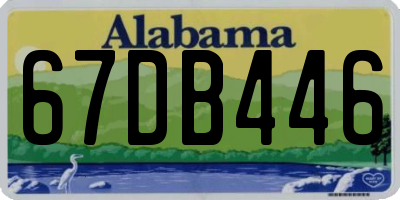 AL license plate 67DB446