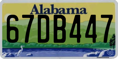 AL license plate 67DB447