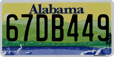 AL license plate 67DB449