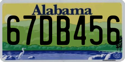 AL license plate 67DB456