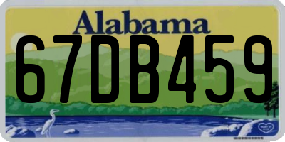 AL license plate 67DB459