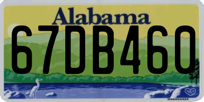 AL license plate 67DB460