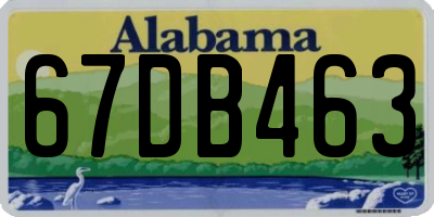 AL license plate 67DB463