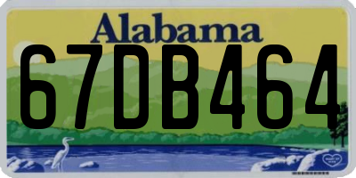 AL license plate 67DB464