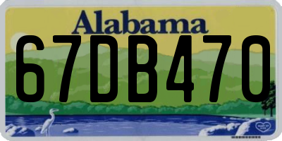 AL license plate 67DB470