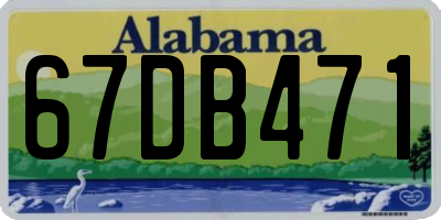 AL license plate 67DB471