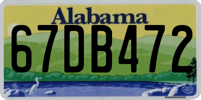 AL license plate 67DB472