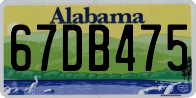 AL license plate 67DB475