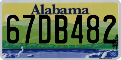 AL license plate 67DB482