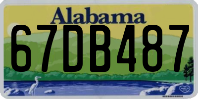 AL license plate 67DB487