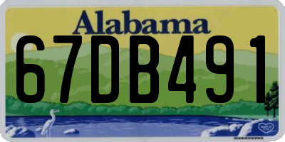 AL license plate 67DB491