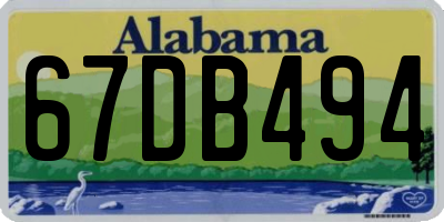 AL license plate 67DB494