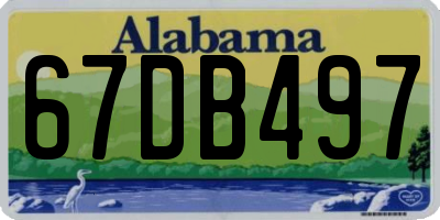 AL license plate 67DB497
