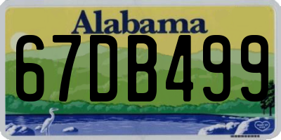 AL license plate 67DB499