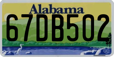 AL license plate 67DB502
