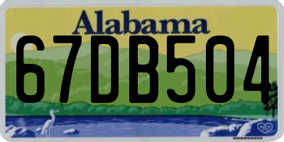 AL license plate 67DB504