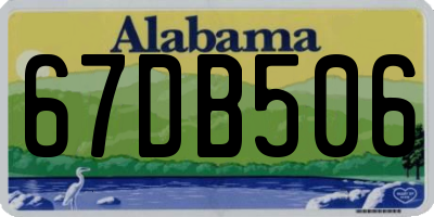 AL license plate 67DB506