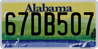 AL license plate 67DB507