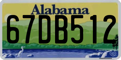 AL license plate 67DB512