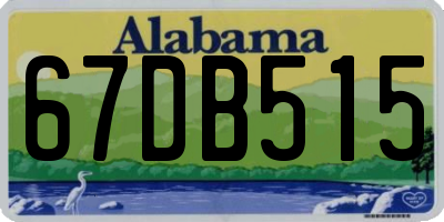 AL license plate 67DB515