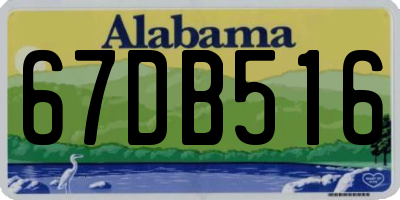 AL license plate 67DB516