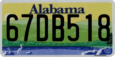 AL license plate 67DB518